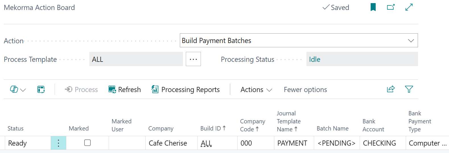 screenshot of Mekorma Payment Hub